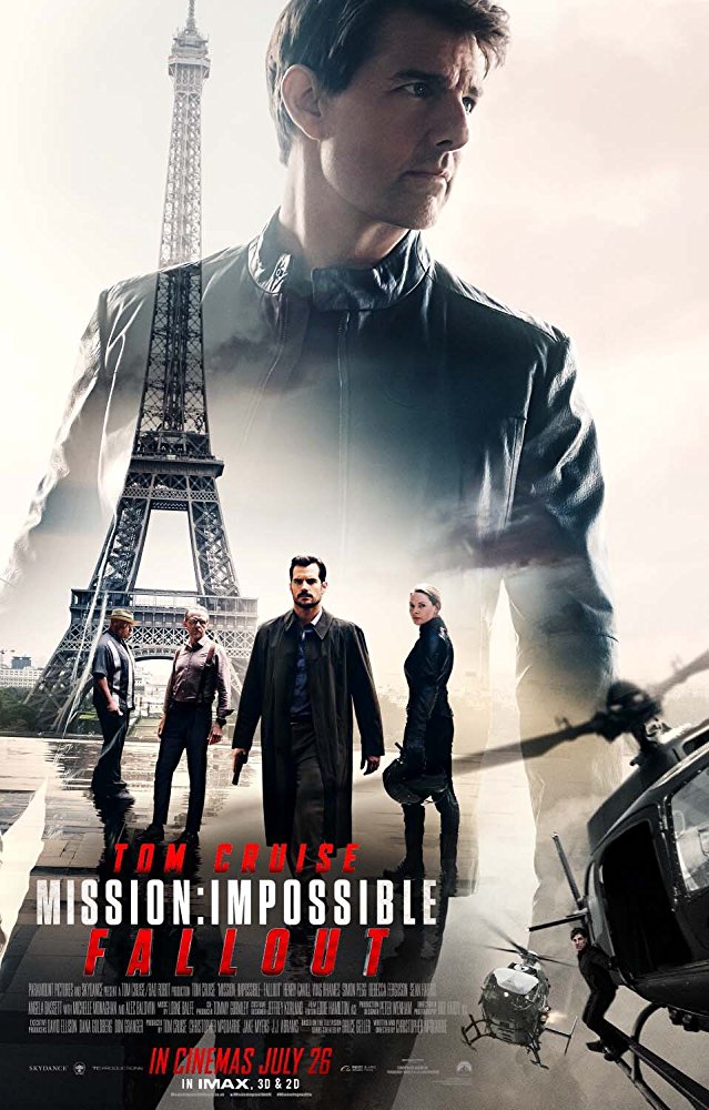 Movie: "MI:6 Mission Impossible - Fallout". With tasty sandwich and beverage.