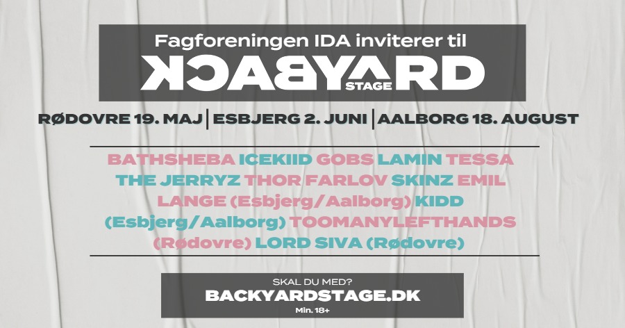 Join IDA at Backyard Stage musicfestival!