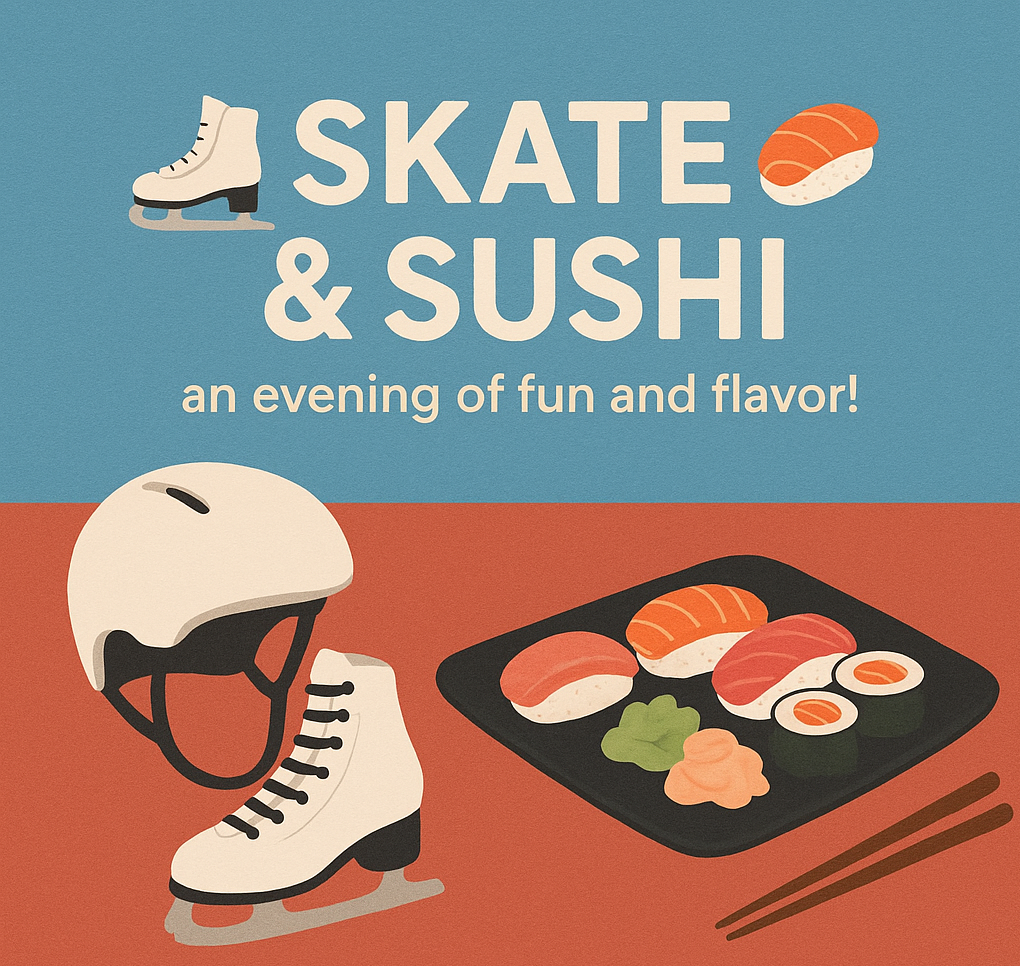 ⛸️🍣 Skøjte & Sushi – en aften med fart og forkælelse! 🍣⛸️